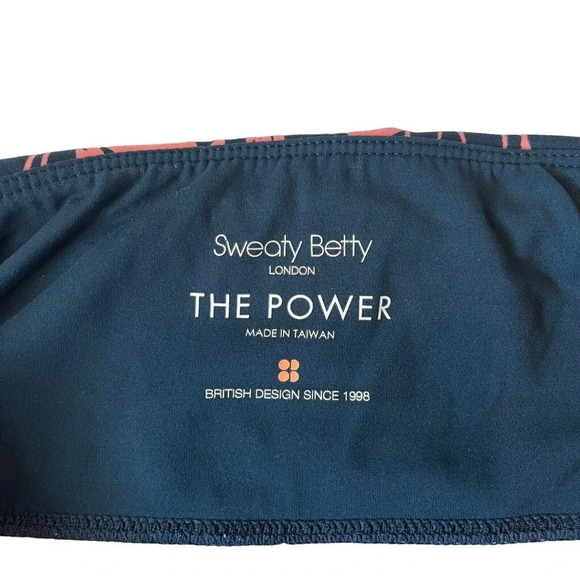 Sweaty Betty The Power Leggings Size Small Navy & Coral Floral Star Patt… - Picture 4 of 9